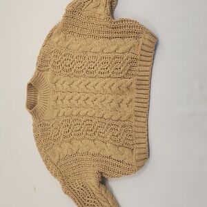 Pol Chenile Chunky Knit Oversized Sweater. Golden Wheat Color. Size L